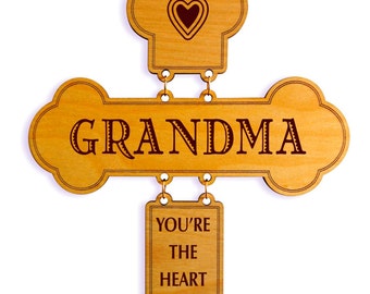 Mother's Day Gift for Grandma - Gifts for Birthday - Christmas Wall Cross from Granddaughter - Grandson, GDMA05