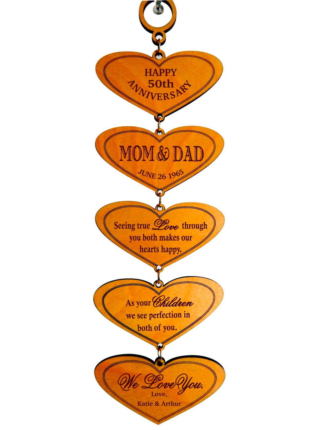 Personalized Parents Wood Sign Plaque: Mom and Dad Anniversary Gift - Etsy