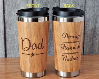 Personalized Dad Travel Mug Gift - Fathers Day Tumbler Gift for Him - Christmas Gifts from Daughter