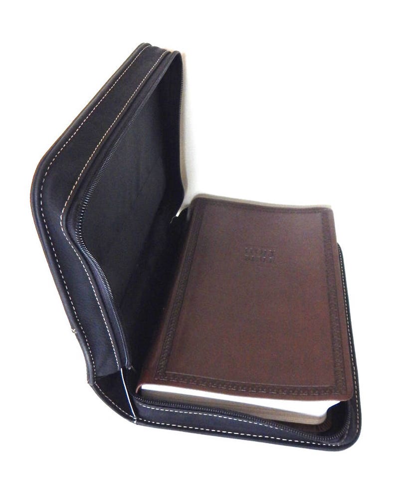 Personalized Leather Bible Cover Case Religious Gift for Brother Dad Mom, BCL052 image 9