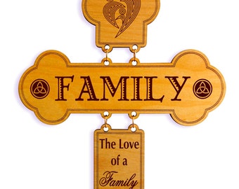 Housewarming Gifts - Gift for New Home Warming Personalized - Family Christmas Wall Cross