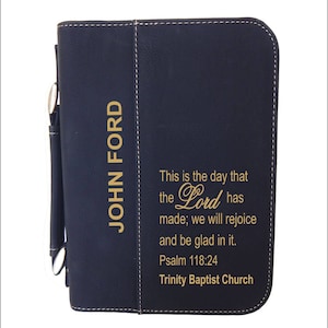 Engraved Leather Bible Cover | Personalized Custom Holder | Confirmation Gifts First Holy Communion Gift | Religious Gifts for Men,  BCL029
