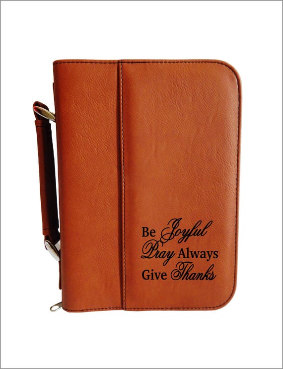 Engraved Religious Gift: Personalized Leather Bible Bag, BCL052