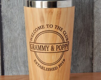 New Grandma and Grandpa Tumbler Mug Gift - Pregnancy Reveal to Grandparents - Est 2023 Gifts