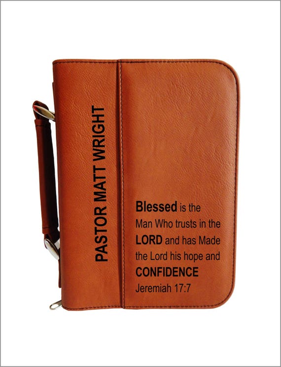 Christian Gifts for Pastor Men Religious Gift Personalized Bible Cover for  Dad Grandpa Engraved Case, BCL030 
