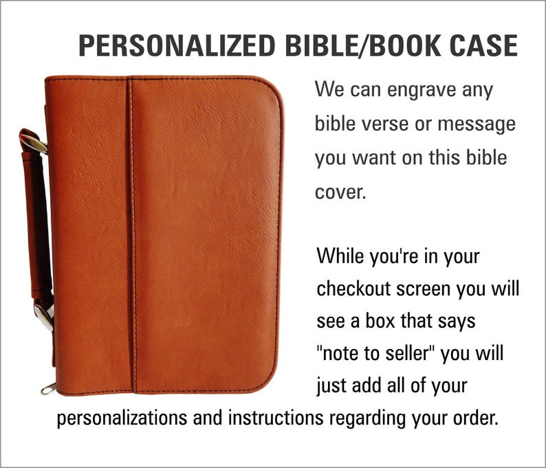 Personalized Leather Bible Cover Case Religious Gift for Brother Dad Mom, BCL052 image 3