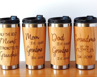 Engraved Pregnancy Announcement Mug for Grandparent