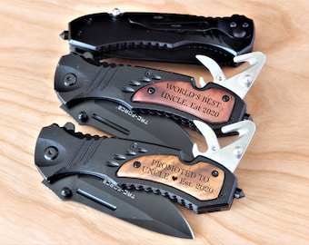 Personalized Knife Gift for Uncle - New Pocket Knives - Birthday Gifts - Uncle to be Gift