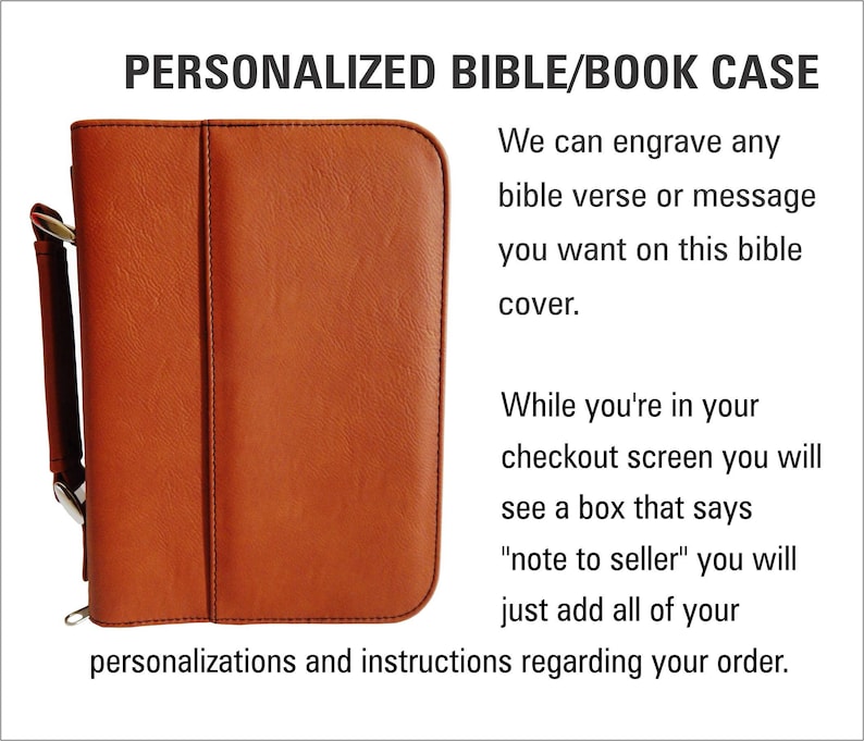 Personalized Leather Bible Case Cover Christian Gift for Friend Brother Sister Dad, BCL020 image 4