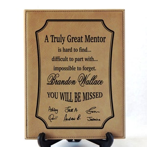 Retirement Gift for Boss Gifts for Mentor Leaving Personalized Farewell Plaque Going Away Gift, LM01 image 4