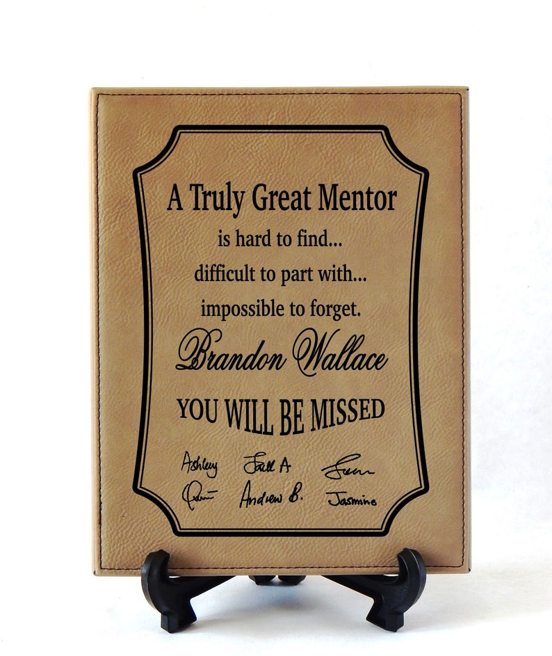 Retirement Gift for Boss Gifts for Mentor Leaving Personalized Farewell Plaque Going Away Gift, LM01 image 4