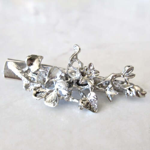 Extra Tiny Small Silver Metal Slim Alligator Hair Clip for Etsy