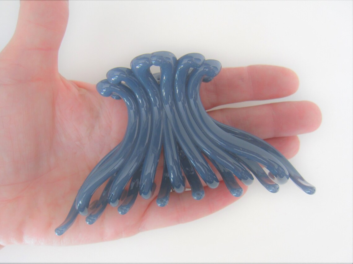 Large Blue Acrylic Hair Claw Clip for Medium Thick Hair Etsy