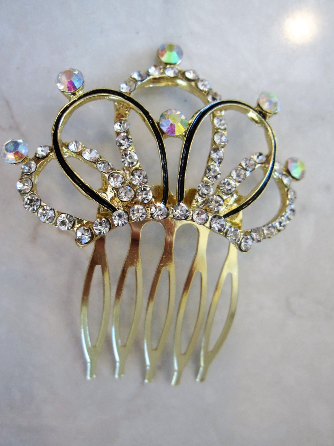 Crystal Hair Comb Barrette Clip Bridal Clip Bridal Barrette Etsy