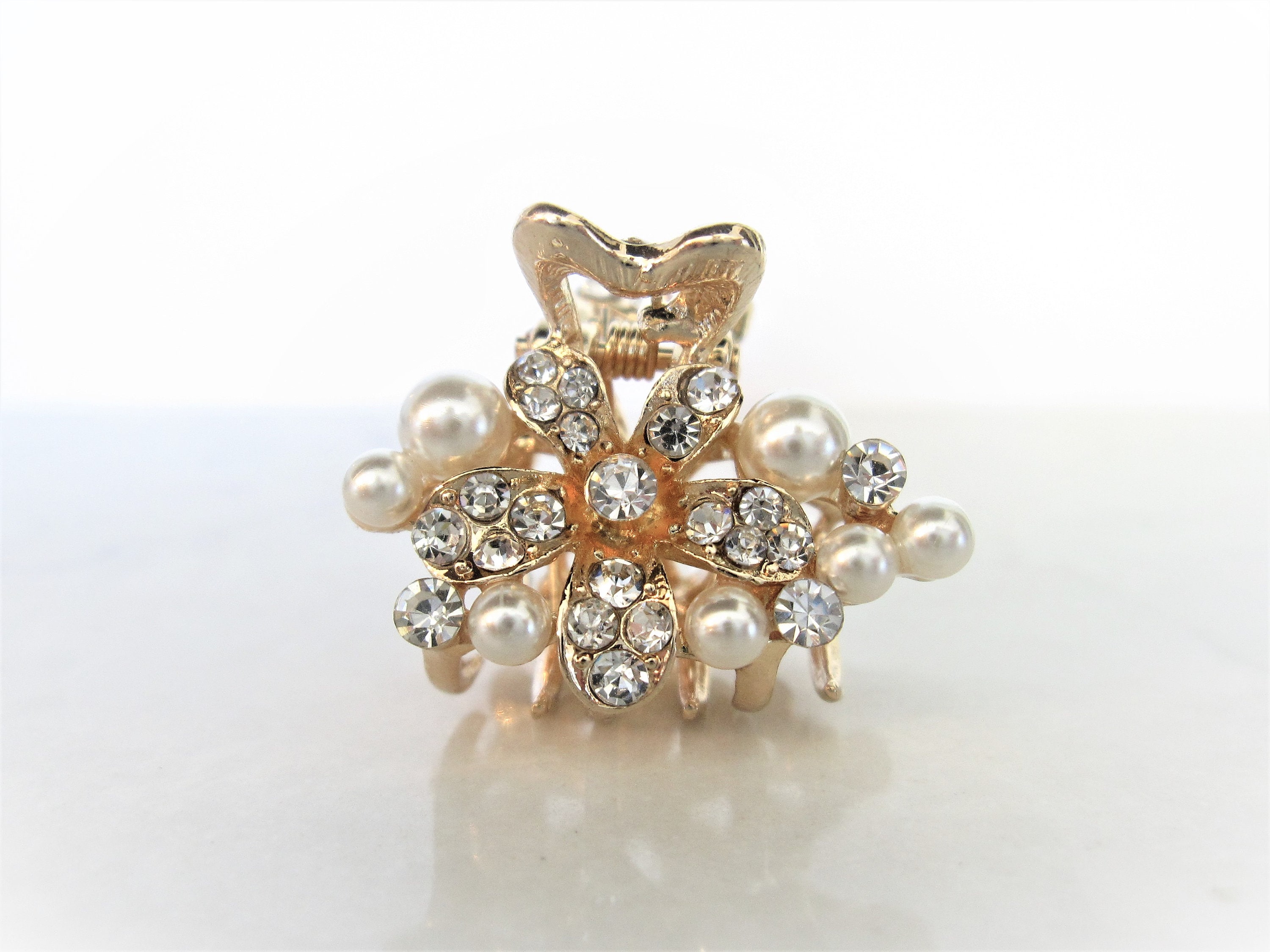 HIFANMM Flower Hair Clips Metal Alloy Hair Accessories For Women Girls, Silver Heart Rose Hair Claw Clips Fashion Spring Summer Hairpins Shark Strong Hold Non Slip Large Jaw Hair Claw - Foto 9