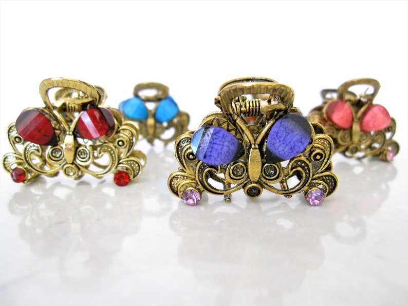jeweled hair claws