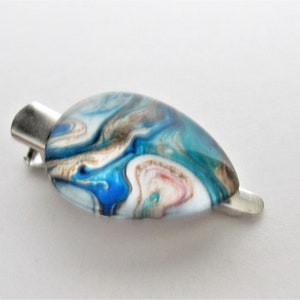 Small blue white gold imitation stone alligator hair pin clip barrette  for fine thin hair