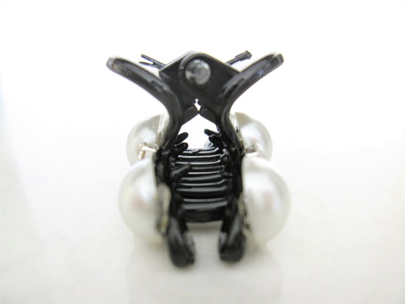 Small mini black hair claw clip for fine thin hair with Etsy