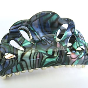 Abalone sea shell effect hair claw clamp clip fine thin hair