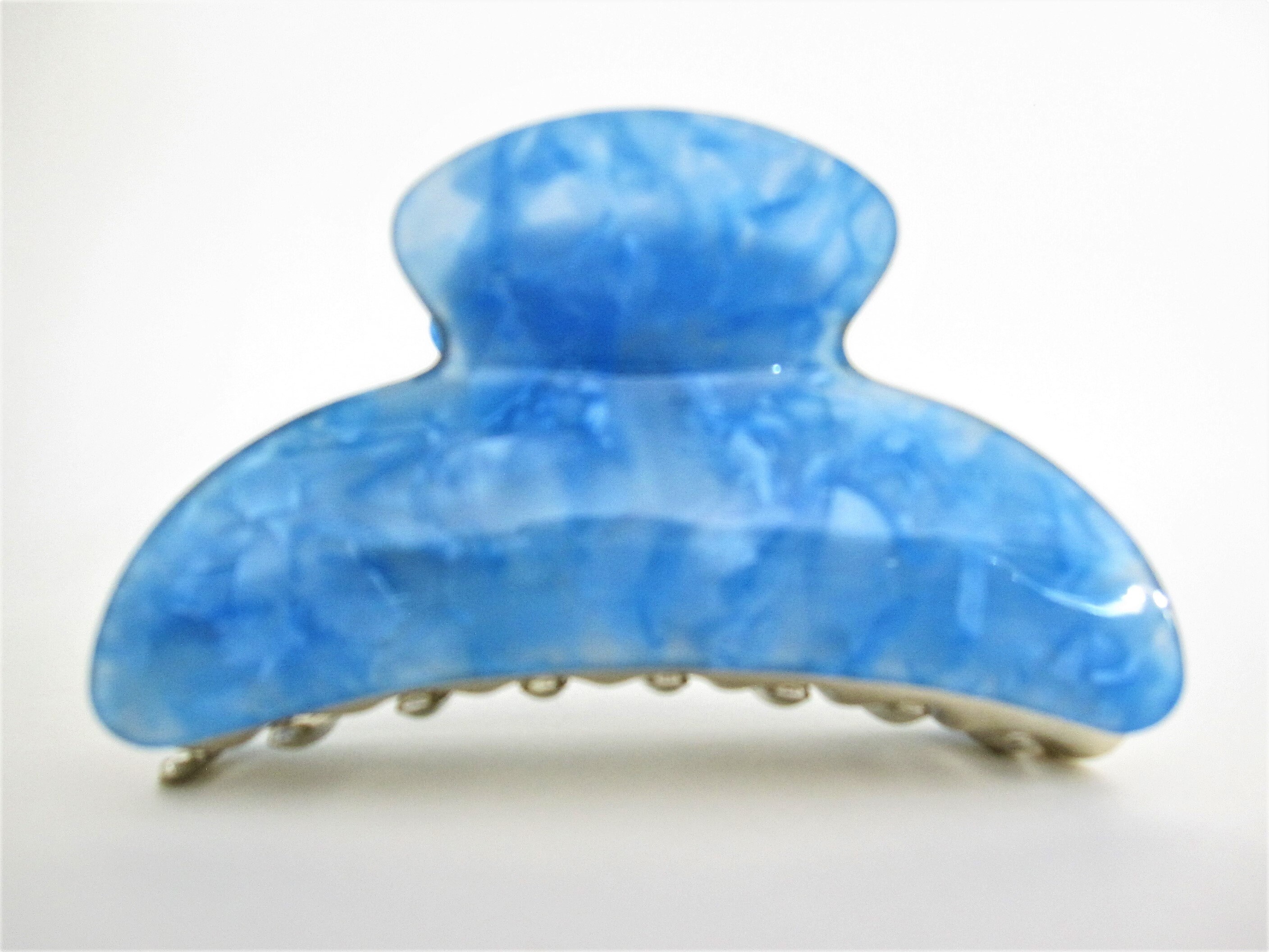 Bright Blue Marbled Hair Claw Clip for Thick Hair Etsy