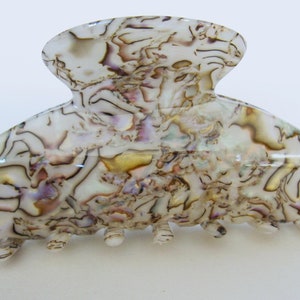 Long Gray Abalone Sea Shell Effect Hair Claw Clip - Etsy