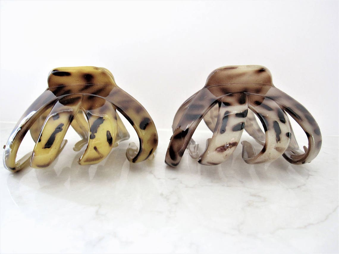 Colorful octopus acrylic hair claw clip with animal print for Etsy