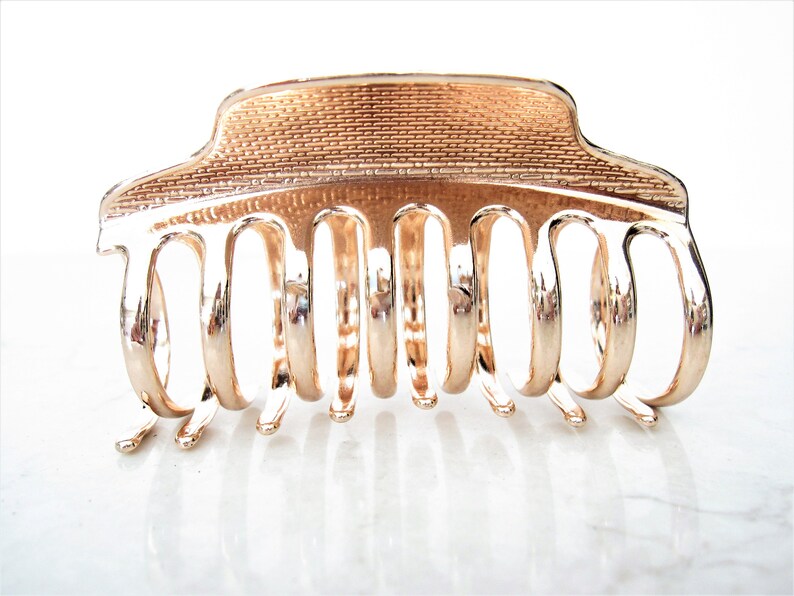 Rose gold silver or dark silver tone metal hair claw clip Etsy 日本