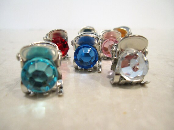 Mini hair clips with rhinestones deals