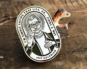 Jeff Goldblum Gold Enamel Pin