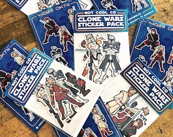 Pacote de adesivos Clone Wars