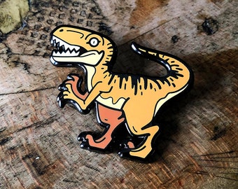 Velociraptor Enamel Pin