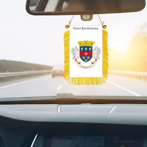 Saint Barthélemy Rearview Mirror Flag