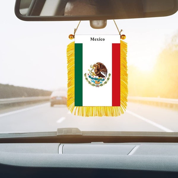 Mexico Rearview Mirror Flag