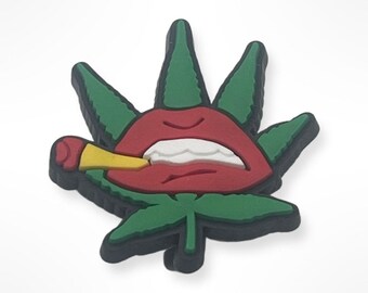 Ganja Spliff Lips Shoe Charm