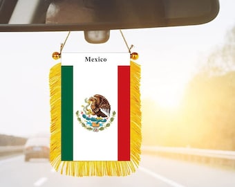 Mexico Rearview Mirror Flag