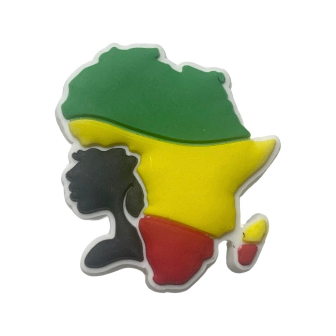 Rasta Afro Woman - Africa Map Shoe Charm - Etsy