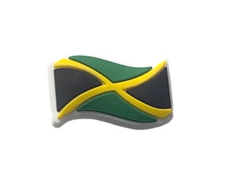 Jamaica Wavy Flag Shoe Charm