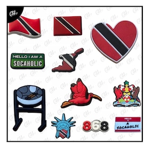 Trinidad & Tobago Flag Shoe Charms