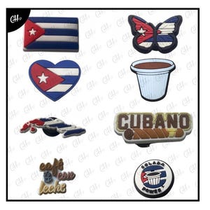 Cuba Flag Shoe Charms