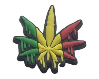 Rasta Leaf Shoe Charm