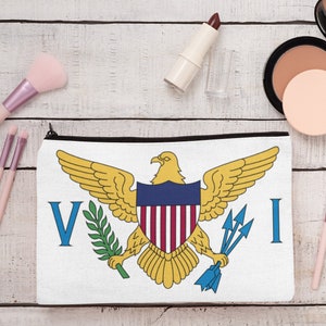 US Virgin Islands Make-Up Cosmetic Pouch