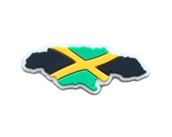 Jamaica Flag Map Shoe Charm