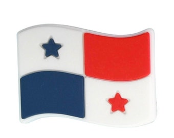 Charm de chaussure drapeau ondulé du Panama