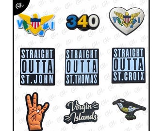 US Virgin Islands (USVI) Shoe Charms