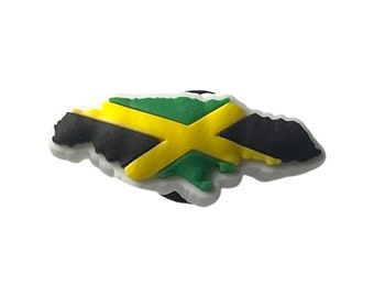 Jamaica Flag Map Shoe Charm