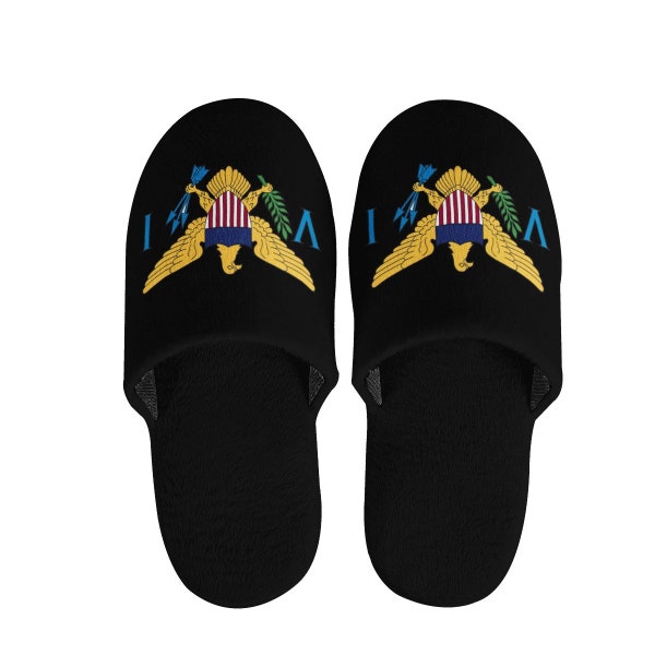 U.S Virgin Islands Cozy Slippers - Black