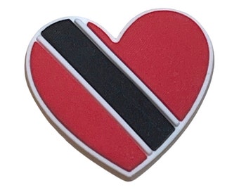 Trinidad & Tobago Flag Heart Shoe Charm