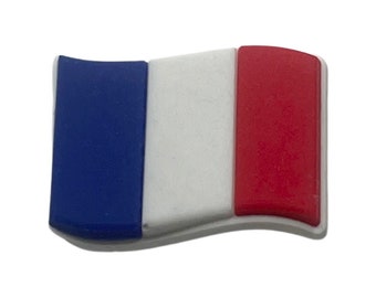 France Wavy Flag Shoe Charm