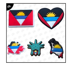 Antigua & Barbuda Flag Shoe Charms