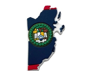 Belize Flag Map Shoe Charm